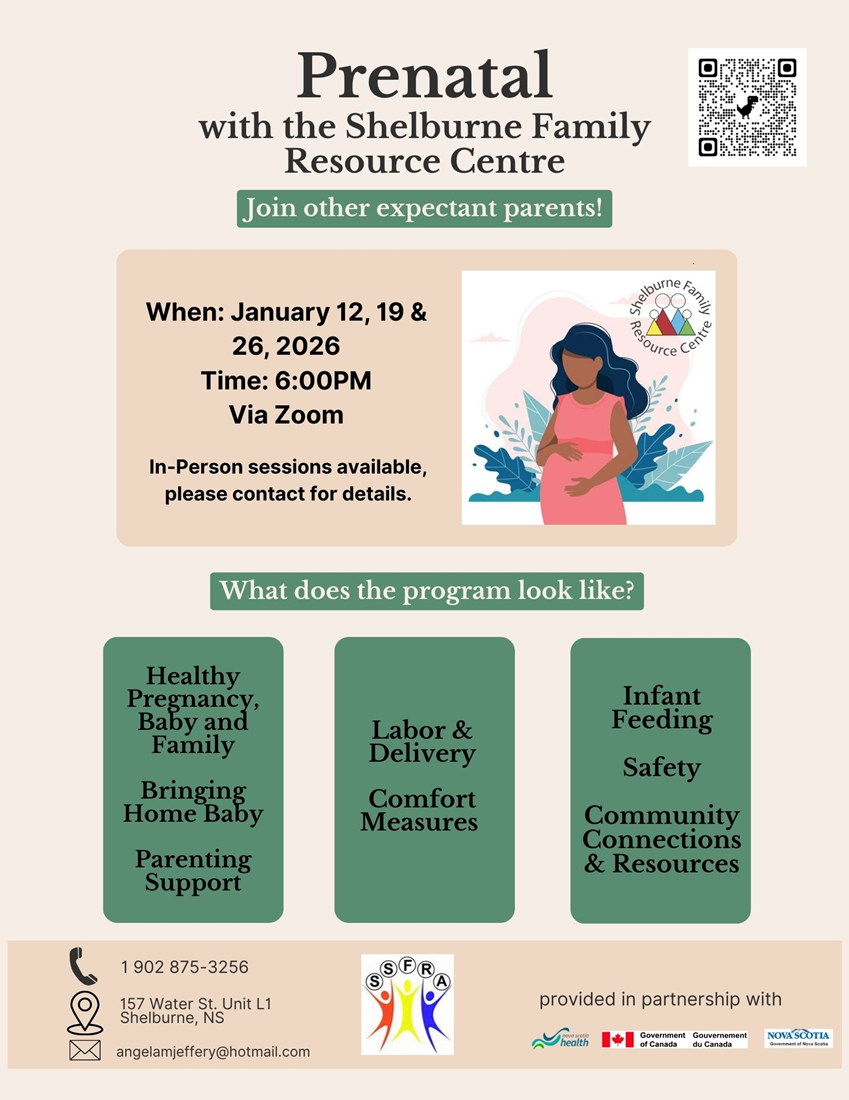 Shelburne prenatal program January 2026